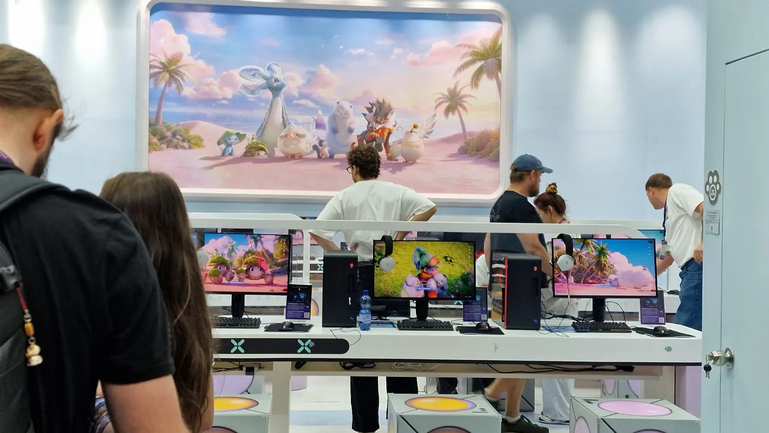 Visitors at the initial Aniimo play stations at gamescom 2026.